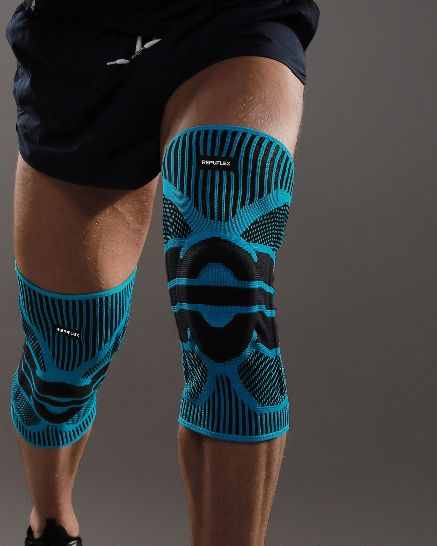 2 (Dual Set) - Pro Knee Compression Sleeves (Unisex) with Silicone Gel Pad & Side Stabilizers - Save 20%
