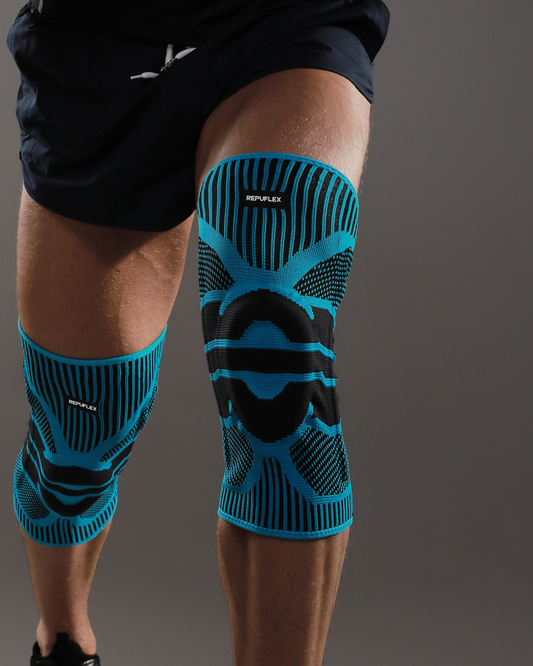 2 (Dual Set) - Pro Knee Compression Sleeves (Unisex) with Silicone Gel Pad & Side Stabilizers - Save 20%