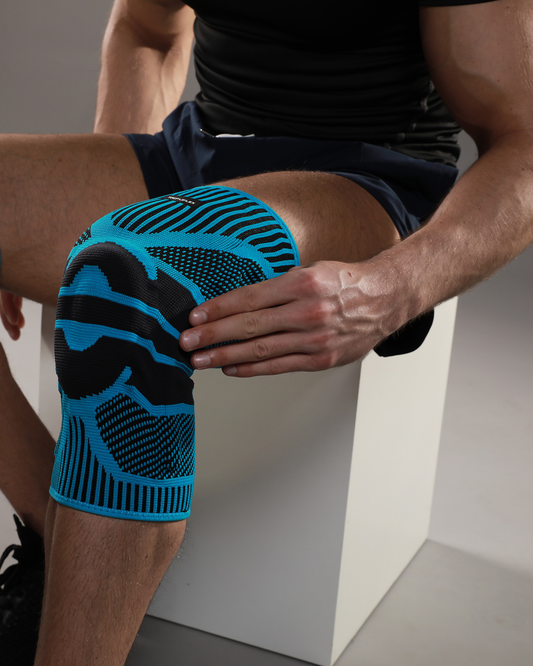 1 Single - Pro Knee Compression Sleeve (Unisex) with Silicone Gel Pad & Side Stabilizers