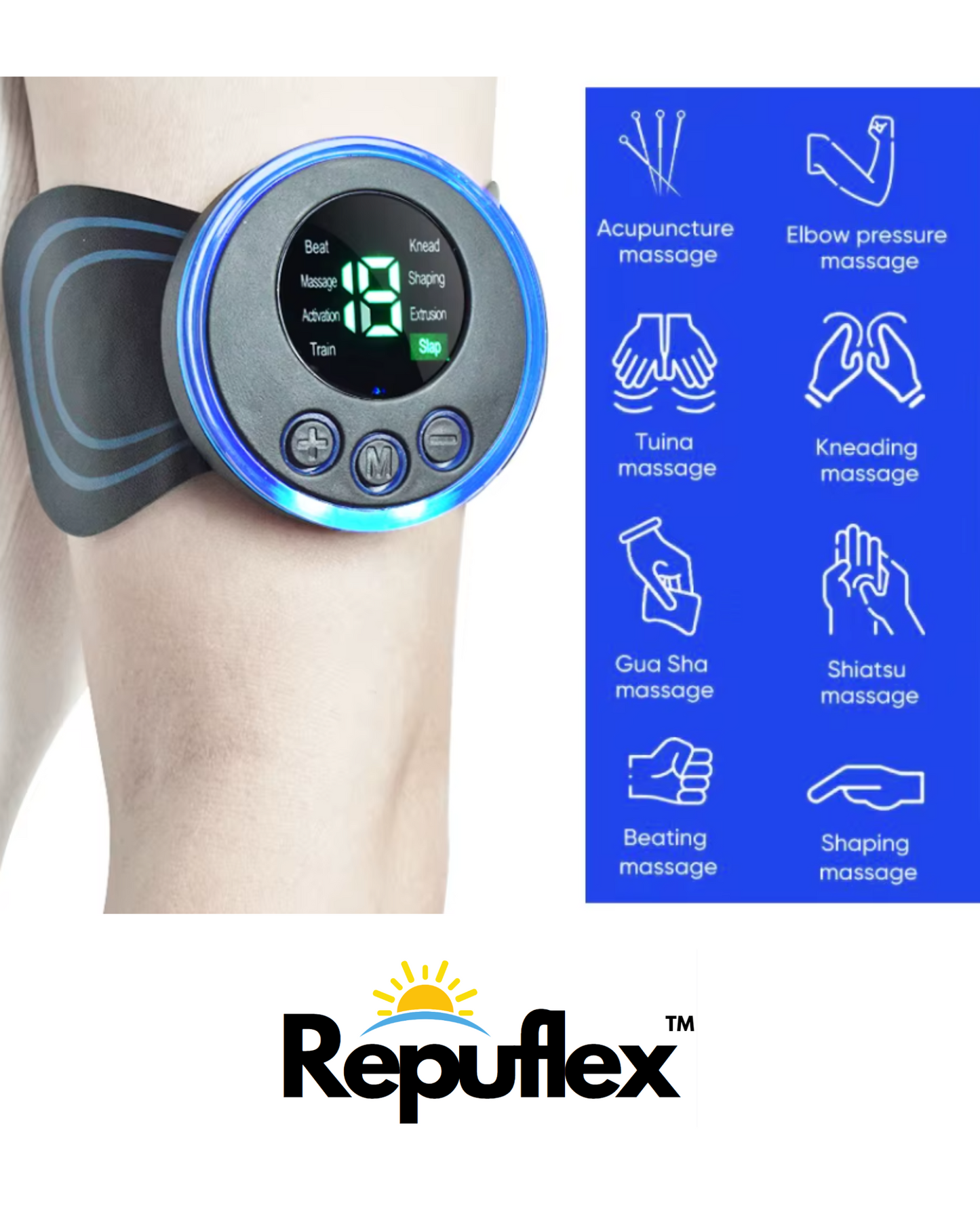 4 (Set of Four) - Wireless Body Massager with TENS + EMS Muscle Stimulator + 4 Extra Massage Pads - Buy 3, Get 1 FREE!