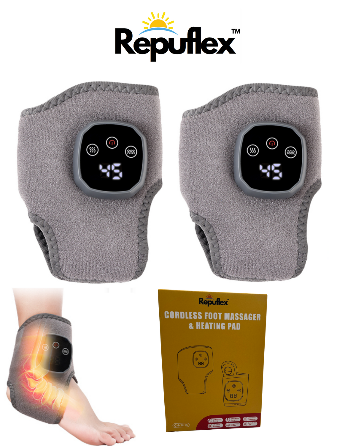 1 rodillera individual con funda de compresión Pro (unisex) con almohadilla de gel de silicona y estabilizadores laterales.