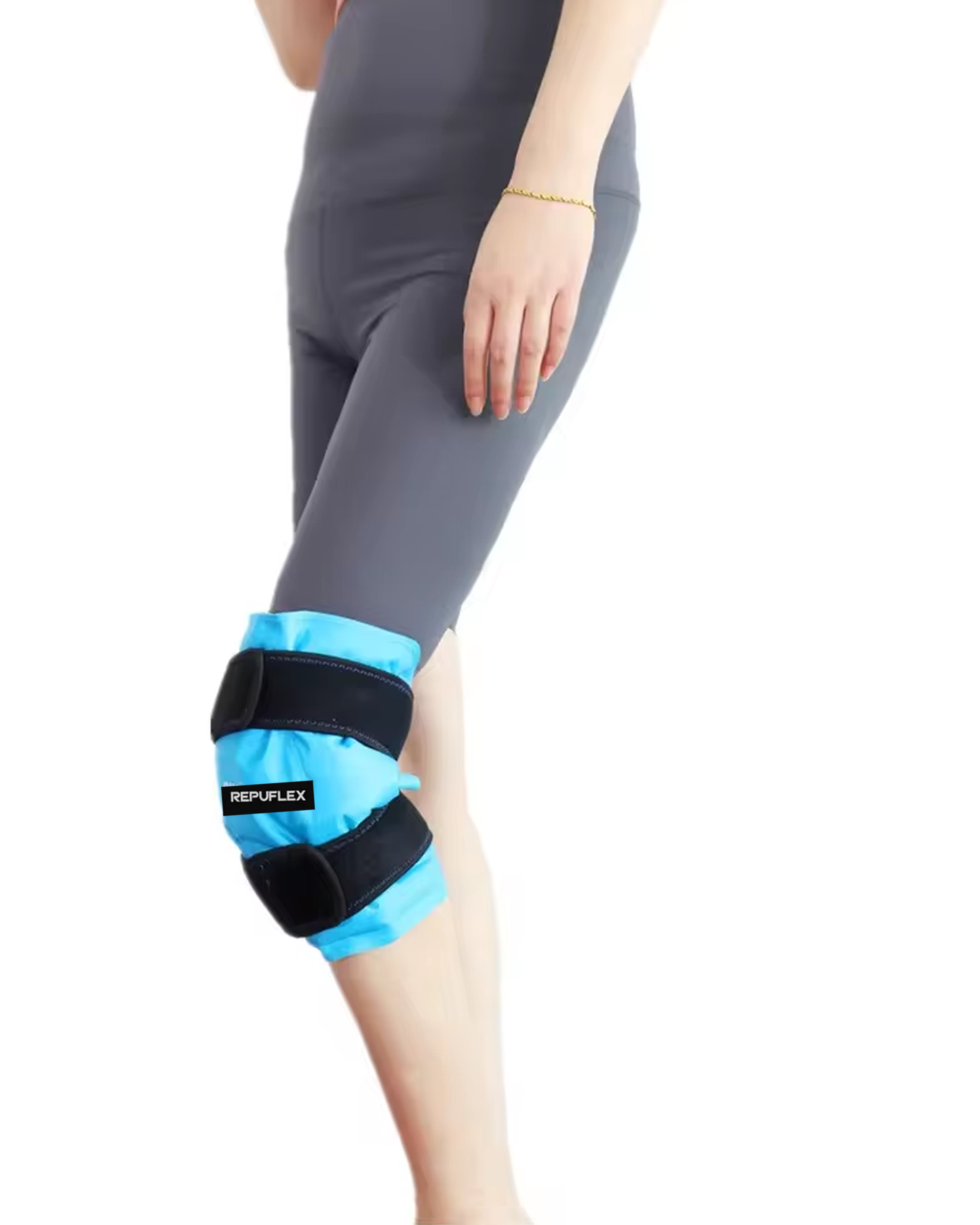 1 Single - Knee Ice Pack Wrap - Freezable, Adjustable & Reusable Knee Therapy & Pain Relief (One Size Fits All)