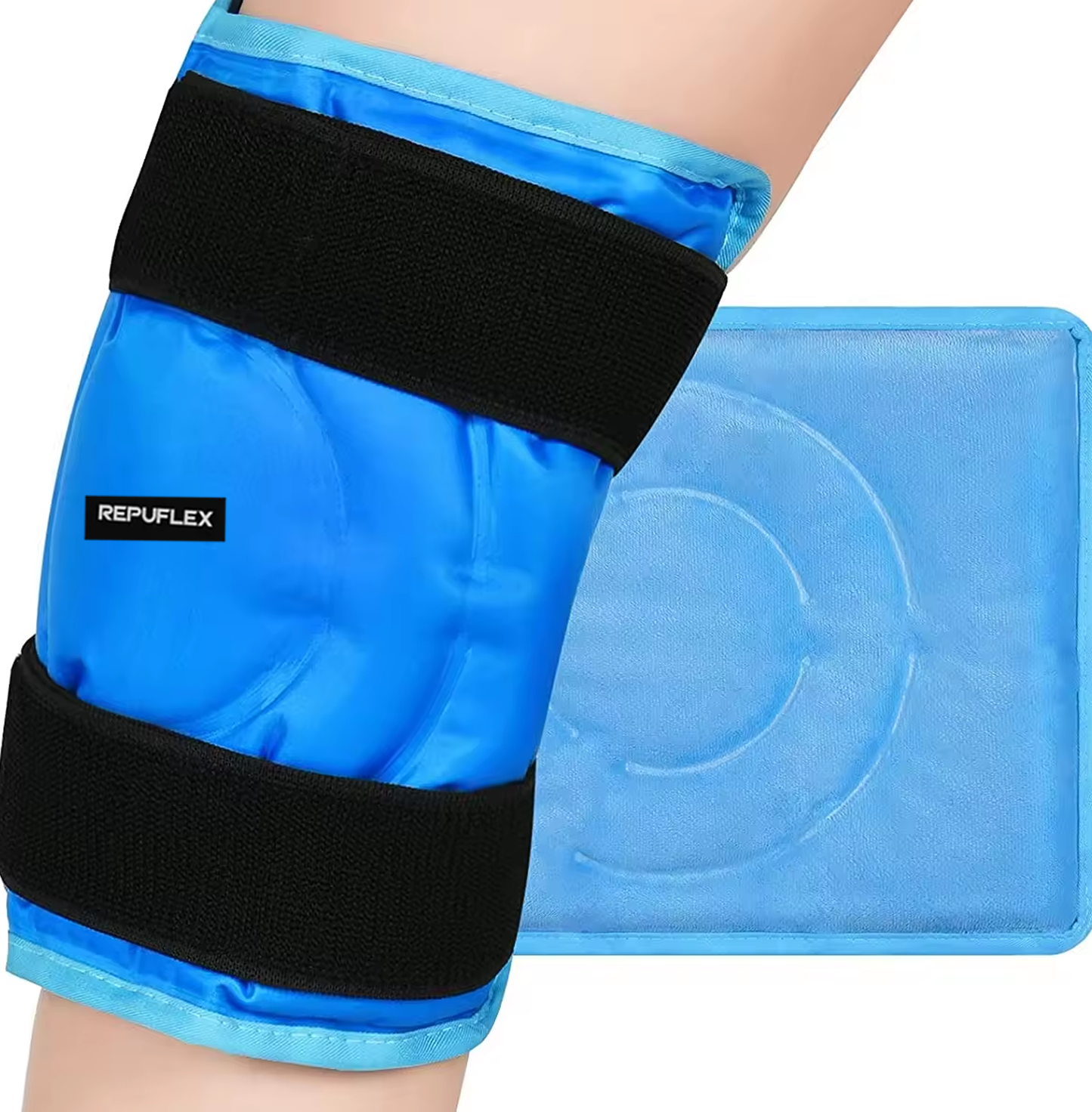 1 Single - Knee Ice Pack Wrap - Freezable, Adjustable & Reusable Knee Therapy & Pain Relief (One Size Fits All)