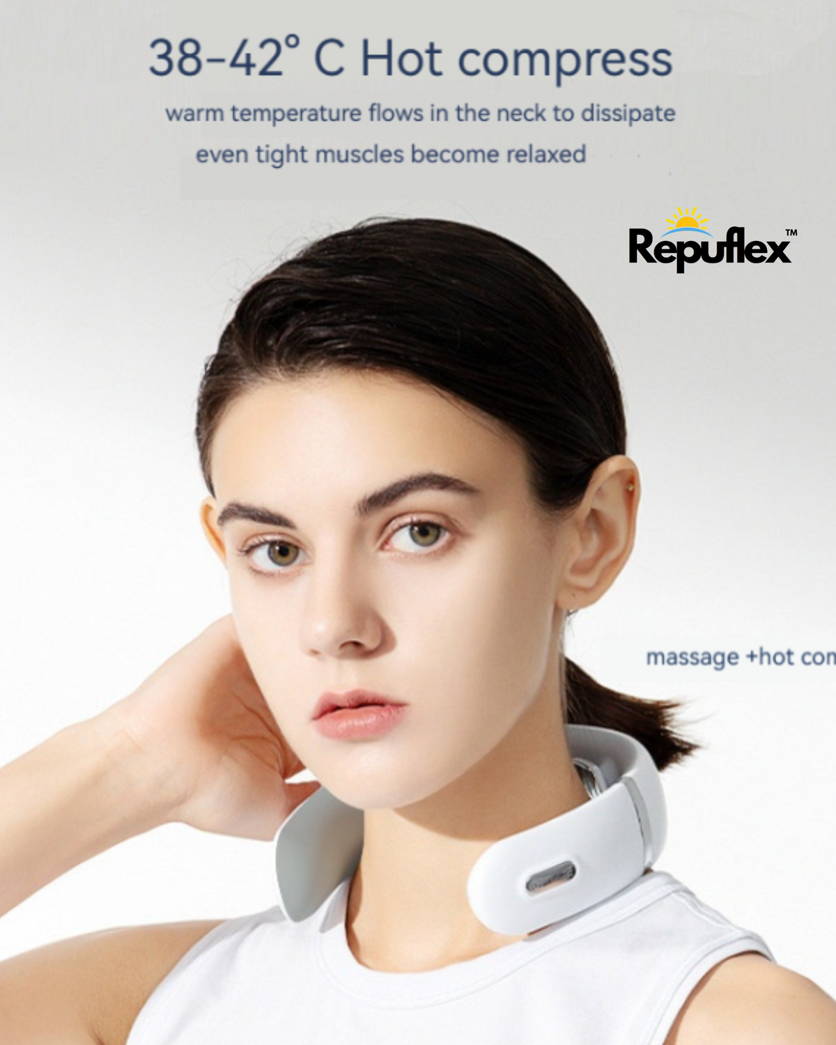 2 (Dual Set) - Cervical Neck Massager - Cordless Shiatsu Vibration & Heat Settings with TENS Pulse   - Save 60%